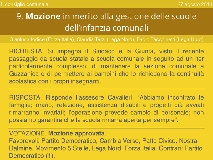 iodice (Forza Italia) ricorda la mozione del 27 di agosto che il consiglio comunale aveva approvato #opendalmine http://t.co/oU3h3qquRX